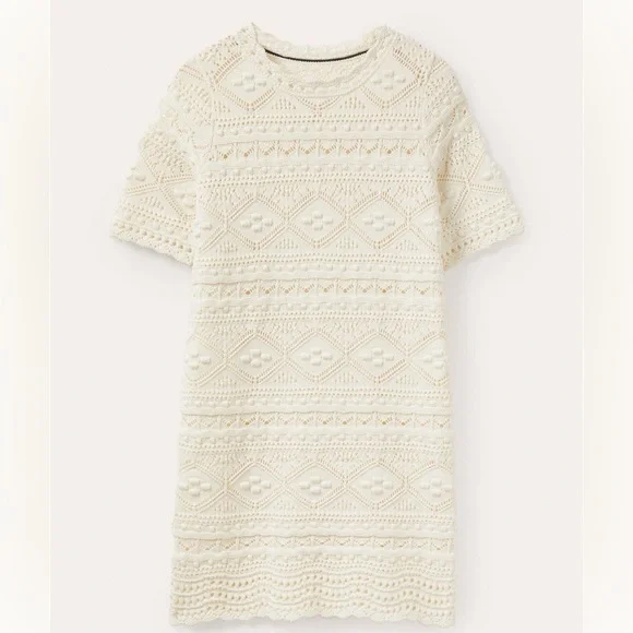 BODEN Claudia Textured Knitted Dress 100% Cotton - Picture 6 of 10